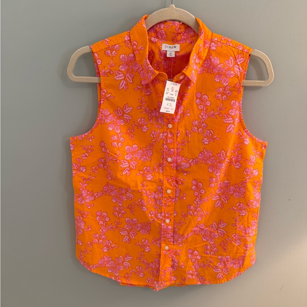 J.Crew Vibrant Orange and Pink Floral Shirt
NWT